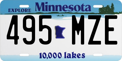 MN license plate 495MZE