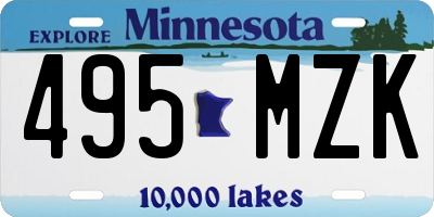MN license plate 495MZK