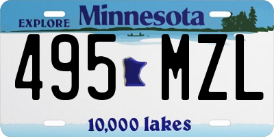 MN license plate 495MZL