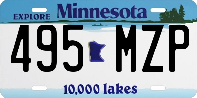 MN license plate 495MZP