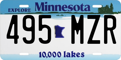 MN license plate 495MZR