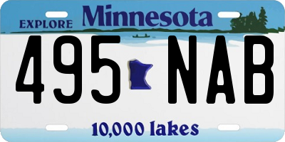 MN license plate 495NAB