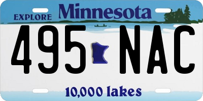 MN license plate 495NAC