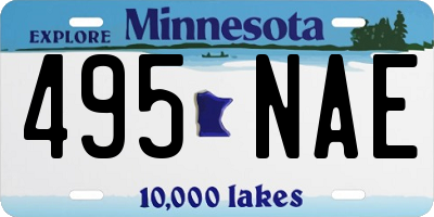 MN license plate 495NAE