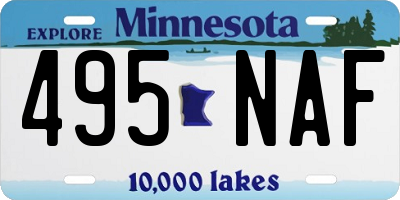 MN license plate 495NAF