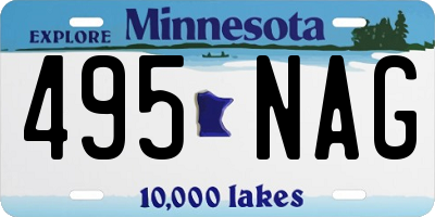 MN license plate 495NAG