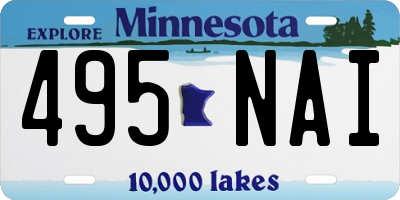 MN license plate 495NAI