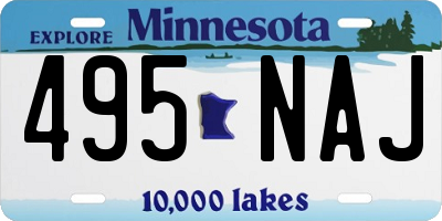 MN license plate 495NAJ