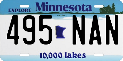 MN license plate 495NAN
