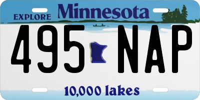 MN license plate 495NAP