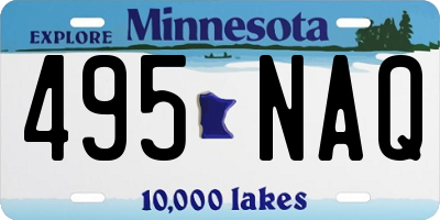 MN license plate 495NAQ