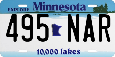 MN license plate 495NAR