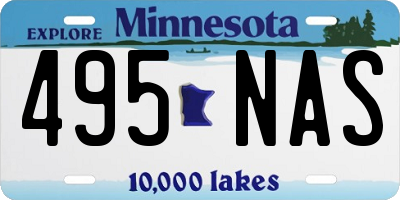 MN license plate 495NAS