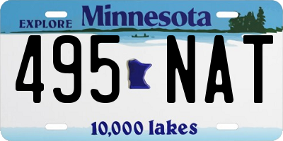 MN license plate 495NAT