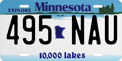 MN license plate 495NAU