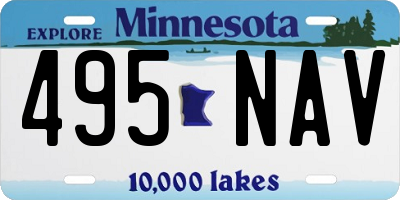 MN license plate 495NAV