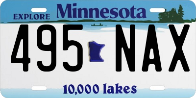 MN license plate 495NAX