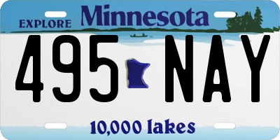 MN license plate 495NAY