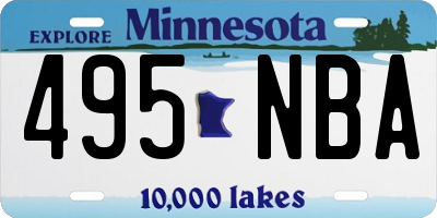 MN license plate 495NBA