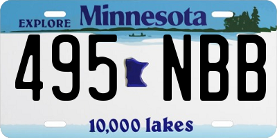 MN license plate 495NBB