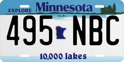 MN license plate 495NBC