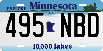 MN license plate 495NBD