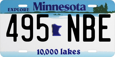 MN license plate 495NBE