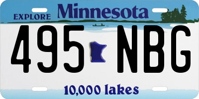 MN license plate 495NBG