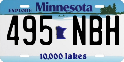 MN license plate 495NBH