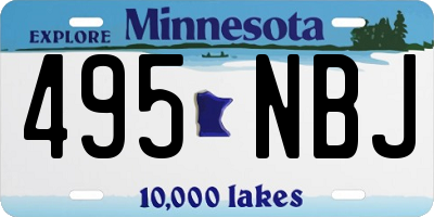 MN license plate 495NBJ