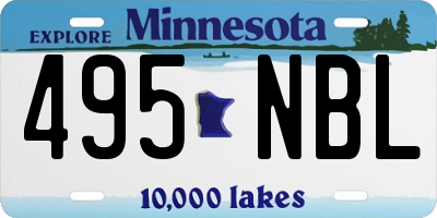 MN license plate 495NBL