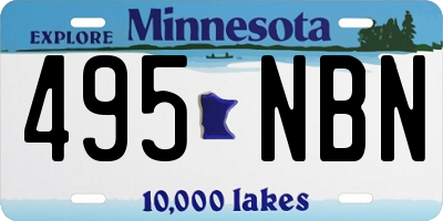 MN license plate 495NBN