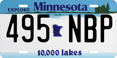 MN license plate 495NBP