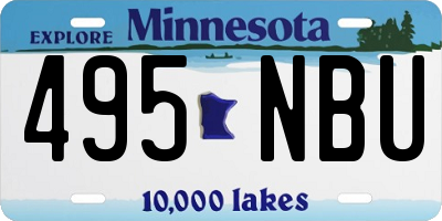 MN license plate 495NBU