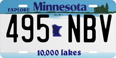 MN license plate 495NBV
