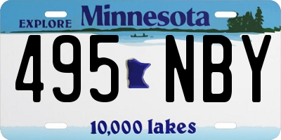 MN license plate 495NBY