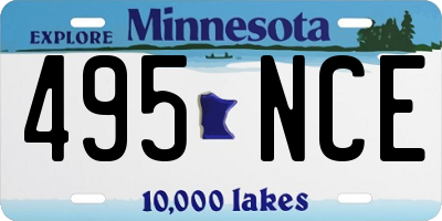 MN license plate 495NCE
