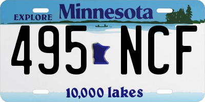 MN license plate 495NCF