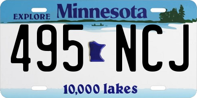 MN license plate 495NCJ