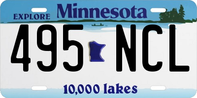 MN license plate 495NCL
