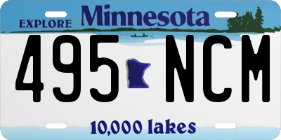 MN license plate 495NCM