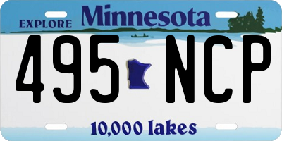MN license plate 495NCP