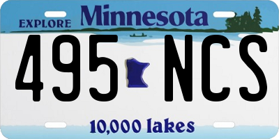 MN license plate 495NCS