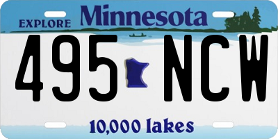 MN license plate 495NCW