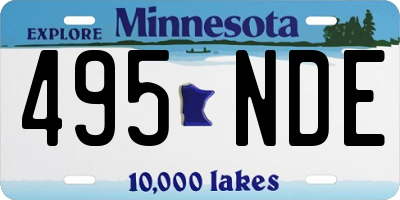 MN license plate 495NDE