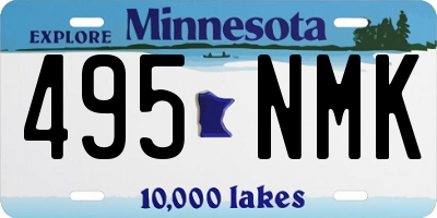 MN license plate 495NMK