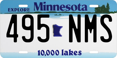 MN license plate 495NMS