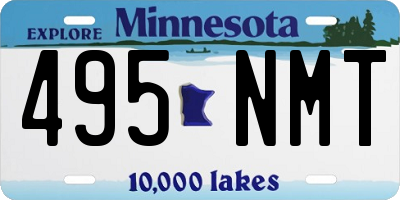 MN license plate 495NMT