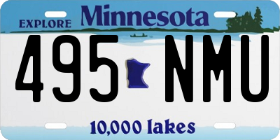 MN license plate 495NMU