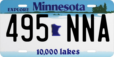 MN license plate 495NNA
